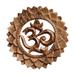 NOVICA Handmade Om In Lotus Wood Wall Relief Panel