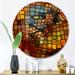 Designart 'Dreaming of Stained Glass' Modern Wood Wall Clock