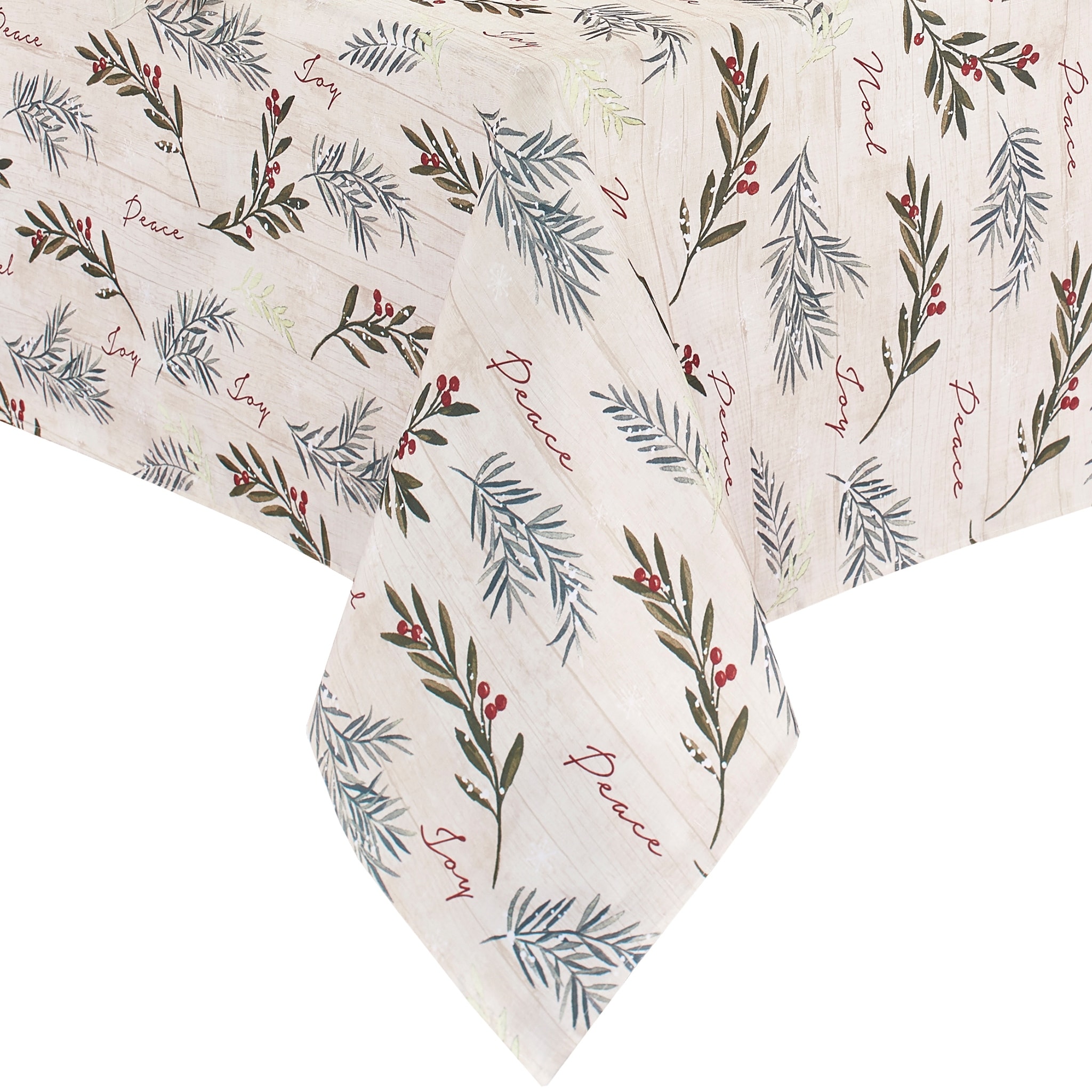 Porch & Den Pembrooke Weathered Holiday Tree Trimmings Tablecloth