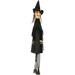 Haunted Hill Farm 4.5-ft. Hanging Witch Black and White Stockings Indoor/Covered Outdoor Halloween Decoration - Multi