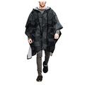 MENICY Men's Hoodie Sweat Jacket New Hooded Jacket Hoodie Long Sleeve Casual Autumn and Winter Cape Scarf Pullover Cape Wool Coat Pullover Top Blouse Hoodies Sweatshirts Tops Blouse, black, XXXL