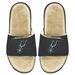 Men's ISlide Black/Tan San Antonio Spurs Faux Fur Slide Sandals