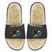 Men's ISlide Black/Tan San Jose Sharks Faux Fur Slide Sandals