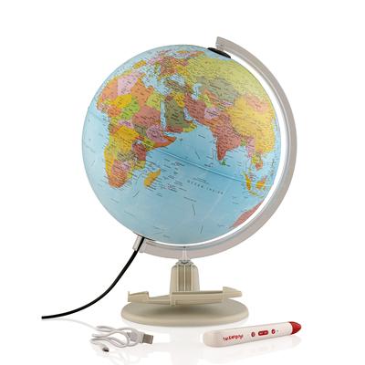 Globe terrestre 30 cm interactif textes en français