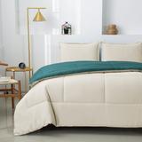 Shatex Reversible Bedding Comforter Set with 2 Pillow Shams