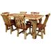 Red Cedar Log - Family Dining Table Set