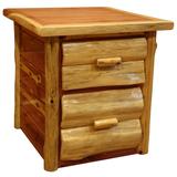 Red Cedar Log - 2-Drawer Nightstand