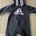 Adidas One Pieces | Adidas Baby Signature Onesie Hoody Black 9 Months | Color: Black | Size: 9-12mb