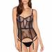 Victoria's Secret Intimates & Sleepwear | Final Sale! Victoria’s Secret Flocked Corset | Color: Black | Size: 34c