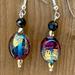 Anthropologie Jewelry | Earrings Handcrafted With Murano Glass From Italy | Color: Silver | Size: 1 1/2 Inches