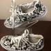 Disney Shoes | Disney Mickey Mouse White And Black Canvas Lace Up Shoes Women's Size 10 | Color: Black/White | Size: 10