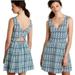 Anthropologie Dresses | Anthropologie Maeve Green Blue Geometric Printed Dress 2 | Color: Green/White | Size: 2