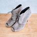 J. Crew Shoes | J Crew Open Toe Ankle Boots Size 5 | Color: Gray | Size: 5