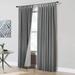 Wide Width Ventura Blackout Tab Top Window Curtain Panel Pair by Commonwealth Home Fashions in Dark Grey (Size 52" W 63" L)