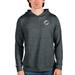 Men's Antigua Heathered Charcoal Miami Dolphins Absolute Pullover Hoodie