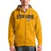 Men's Antigua Gold Pittsburgh Steelers Wordmark Victory Full-Zip Hoodie