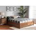 Baxton Studio Yara Modern and Contemporary Walnut Brown Finished Wood King Size 4-Drawer Platform Storage Bed Frame - Wholesale Interiors MG0068-Walnut-4DW-King-Frame