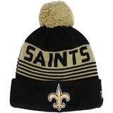 Youth New Era Black Orleans Saints Proof Cuffed Knit Hat with Pom
