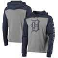 Men's '47 Heathered Gray/Navy Detroit Tigers Franklin Wooster Pullover Hoodie