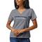 Women's League Collegiate Wear Heathered Gray Georgetown Hoyas Script Intramural Boyfriend V-Neck T-Shirt