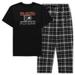 Men's Concepts Sport Black Philadelphia Flyers Big & Tall Lodge T-Shirt Pants Sleep Set