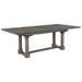 Natural Solid Wood Dining Table with Two Leaf Extensions