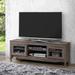 Grey Driftwood TV Stand with Media Storage,6 Shelves with Back Panel Opening for Cord Management,TV's up to 65"