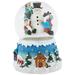 5.75" Children Building Snowman Musical Christmas Snow Globe