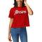 Women's League Collegiate Wear Crimson Indiana Hoosiers Clothesline Cropped T-Shirt