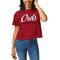 Women's League Collegiate Wear Cherry Temple Owls Clothesline Cropped T-Shirt