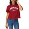 Women's League Collegiate Wear Cherry Temple Owls Pennant Clothesline Cropped T-Shirt