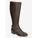 Women's Luella Plus Wide Calf Boots by Easy Street in Brown (Size 8 1/2 M)
