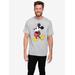 Men's Big & Tall Men's Disney Mickey Mouse Short Sleeve T-Shirt Heather Gray by Disney in Heather Grey (Size 2XL)