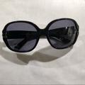Burberry Accessories | Black Round Designer Burberry Sunglasses. | Color: Black | Size: Os