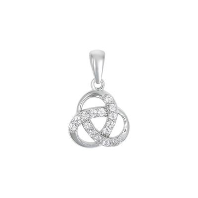 amor - Motivanhänger für Damen, 925 Sterling Silber, Zirkonia synth. Charms & Kettenanhänger 1 ct