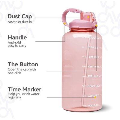 GHP Tritan Outdoor Water Bottle with Carry Handle & Pop Up Straw