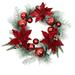 Kurt Adler Berries & Poinsettia Styrofoam Wreath in Green | 20 H x 20 W x 20 D in | Wayfair H4120