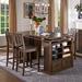 Lark Manor™ Linnea Dark Oak Wood Counter Height Dining Set w/ Cabinets Wood in Brown | 36 H x 66 D in | Wayfair 2E87D771F4C64D05B62FEFC876AF3FBE