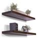 Wade Logan® Ashlay Floating Shelves Set Of 2 Wood in Brown | 1.6 H x 48 W x 8 D in | Wayfair 4CB85F9AB1CB4E27BD1449967C565DDE