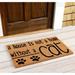 Trinx Peton 100% Coconut Coir Outdoor Doormat/Non-Slip Outdoor Coir Rugs Coir, Polyester in Black/Brown/Orange | 30 H x 1 W x 1 D in | Wayfair