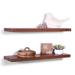 Wade Logan® Ashlay Floating Shelves Set Of 2 Wood in White/Brown | 1.6 H x 36 W x 12 D in | Wayfair 197EC9D2C6D049BD9DBA2A148C3F671D