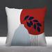 ULLI HOME Corini Abstract Mid-Century Indoor/Outdoor Throw Pillow Polyester/Polyfill blend in Red/Gray/Blue | 18 H x 18 W x 4.5 D in | Wayfair