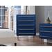 Everly Quinn Deneus 5 - Drawer Chest Wood in Blue | 48 H x 36 W x 19 D in | Wayfair 81EBDFA93982414E94E2991E03902042