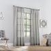 Wade Logan® Bletcher Embroidered Stripe Linen Blend Semi-Sheer Rod Pocket Curtain Panel Linen in Gray | 96 H in | Wayfair