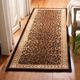 Brown 30 x 0.25 in Area Rug - House of Hampton® Altman Animal Print Hand Knotted Wool Black/Area Rug Wool | 30 W x 0.25 D in | Wayfair