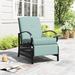 Lark Manor™ Pylesville Recliner Patio Chair w/ Cushions Metal in Gray, Size 38.5 H x 26.5 W x 38.0 D in | Wayfair ACC71C8538CD406AA15251282F303101