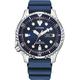 Citizen Herren Analog Quarz Uhr mit Gummi Armband NY0141-10LE, Blau