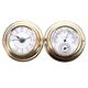 BAWAQAF Barometer,98mm metal Wall Hanging baromete,Thermometer Hygrometer Barometer Clocks,2 Whole Set Weather Station Meters