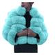 Women Short Faux Fur Coat Winter Warm Furry Faux Coats Ladies Girls Long Sleeve Parka Outerwear Casual Solid Overcoat Plus Size Jacket Trendy Puffer Fleece Cardigan Open Front Overcoat