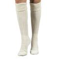 Men Women Alpaca Wool Welly Socks Plain Gift Boxed 1 Pair Cream Extra Warm Knee High SeriouslySillySocks (XL 11-14)